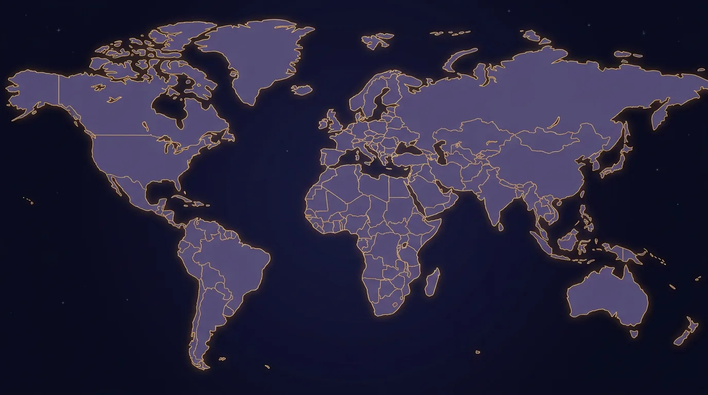 Mapa del mundo con los cinco guías del atlas sobre su continente